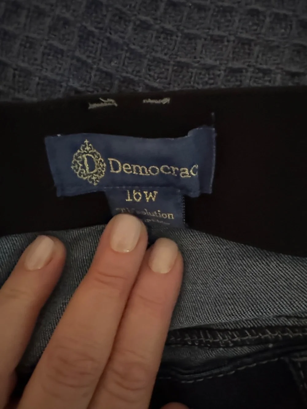 Democracy Jeri "Ab"solution High Rise Skinny Jeans - Dark Wash - Size 16W - Picture 2 of 4